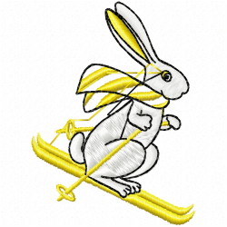 Rabbits Embroidery Design 8 Rabbits Embroidery Design 8